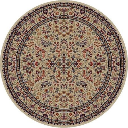 CONCORD GLOBAL 5 ft. 3 in. Jewel Sarouk - Round, Ivory 41120